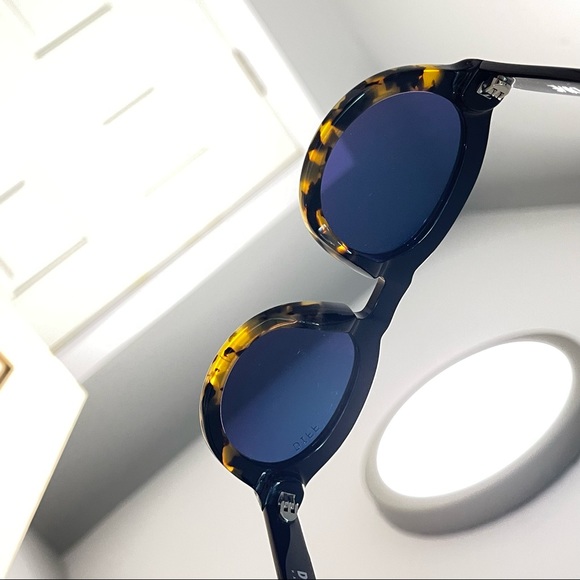 DIFF eyewear sunglasses Dime Shiny Fire Gold Lenses Mirrored - Picture 11 of 11